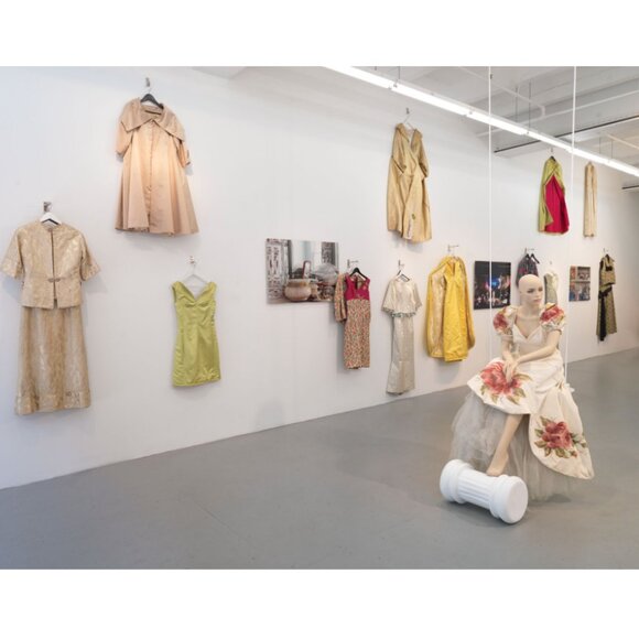 Vintage 40s 50s Cocktail Mini Midi Dress Mid Century Modern Formal Party MCM - Picture 7 of 7